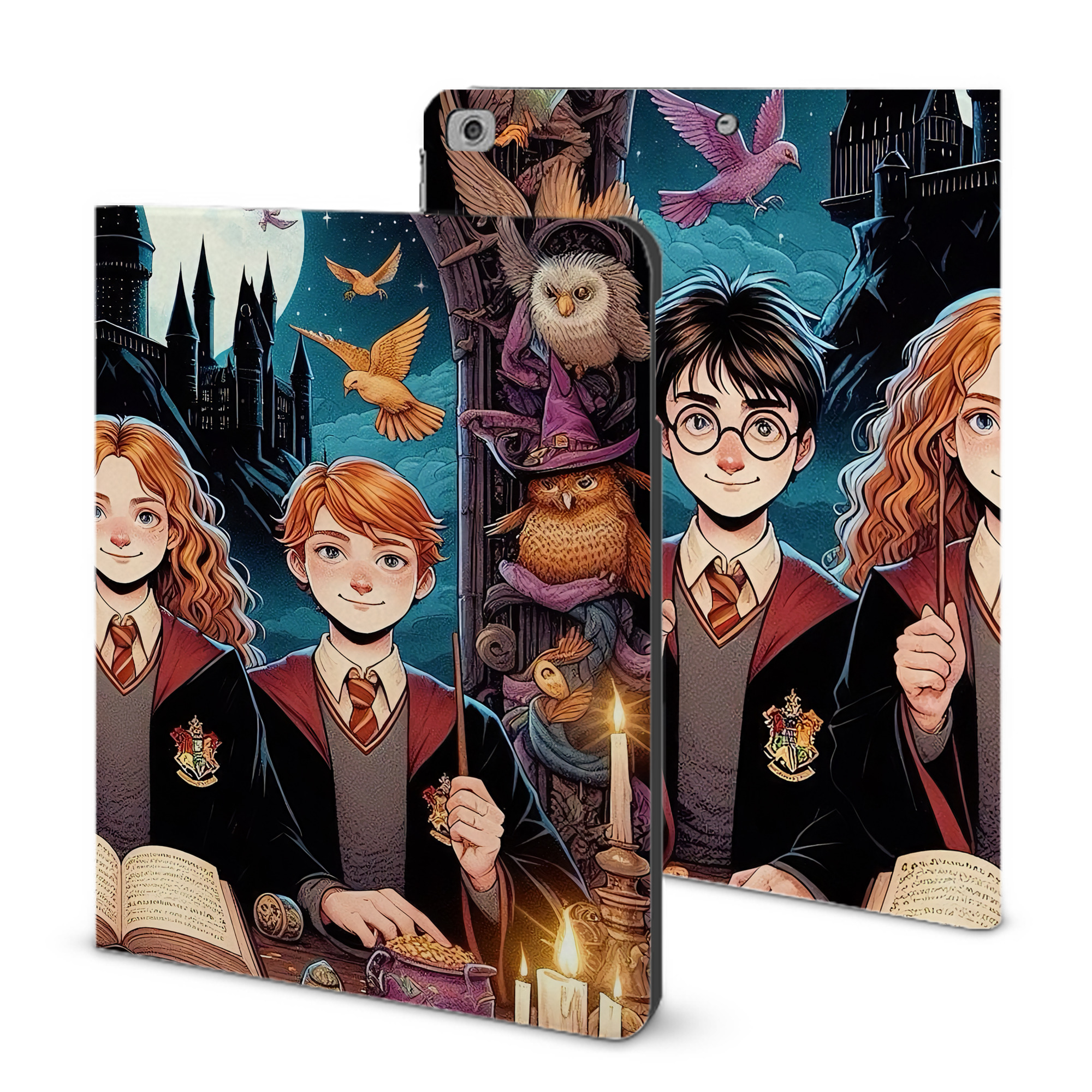 （画像用） Harry Potter ハリー・ポッターシリーズ IPad ケース ブック型 PUレザー TPU 耐衝撃 軽量 薄型 ペン収納なし 全面保護 IPad 各モデル対応